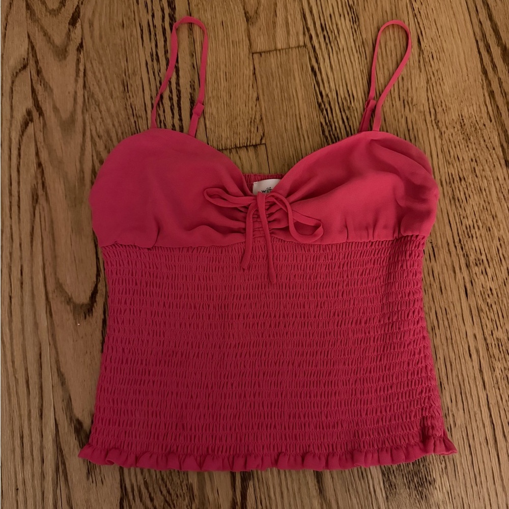 Wilfred Hot Pink Smocked Cami